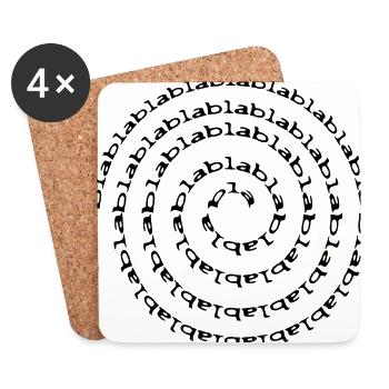 Blablabla - Coasters (set of 4) - white - Front