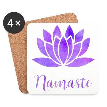 Namaste - Untersetzer (4er-Set) - Weiß - Vorne