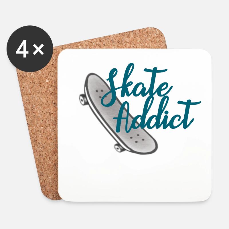 Skate Style - Untersetzer (4er-Set) - Weiß