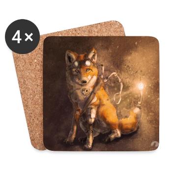 Steamfox - Coasters (set of 4) - white - Front