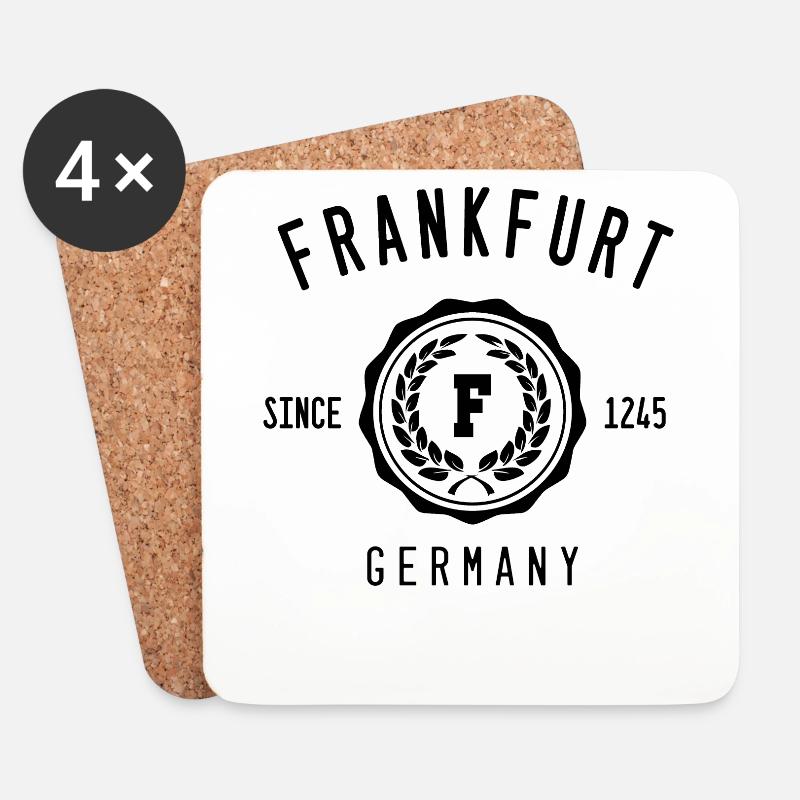 Frankfurt - Untersetzer (4er-Set) - Weiß