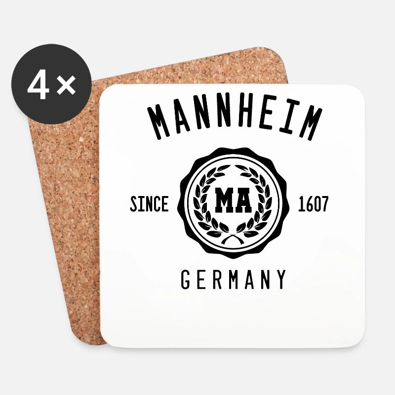Mannheim - Untersetzer (4er-Set) - Weiß