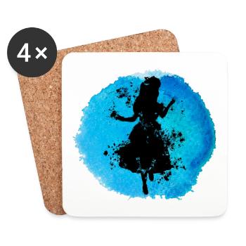 Alice Im Untergrund - - Untersetzer (4er-Set) - Weiß - Vorne