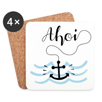 Ahoi - Untersetzer (4er-Set) - Weiß - Vorne