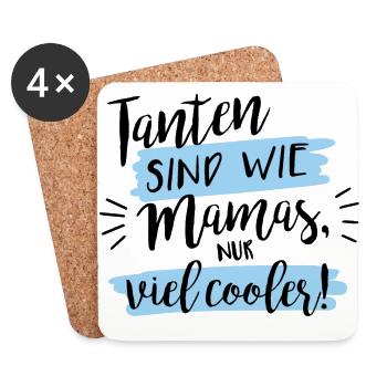 Tanten sind wie Mamas, nur viel cooler! - Untersetzer (4er-Set) - Weiß - Vorne