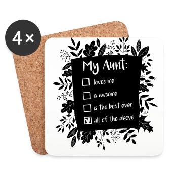 My Aunt - Coasters (set of 4) - white - Front
