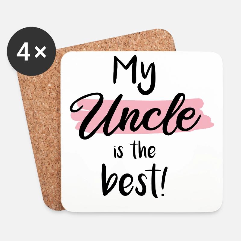 My Uncle is the best! - Untersetzer (4er-Set) - Weiß