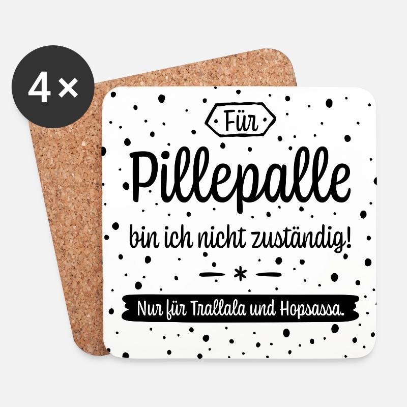 Für Pillepalle bin ich nicht zuständig! - Untersetzer (4er-Set) - Weiß