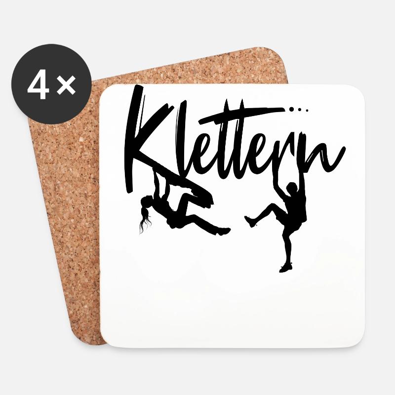 Klettern Kletterer Kletterin Klettergeschenk - Untersetzer (4er-Set) - Weiß