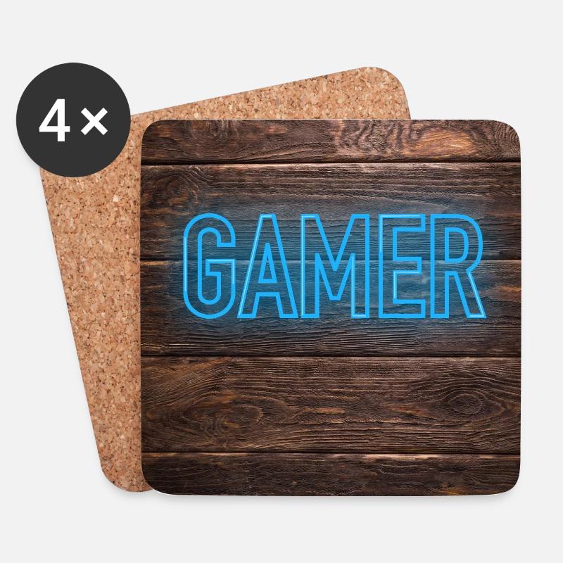 Gamer - Untersetzer (4er-Set) - Weiß