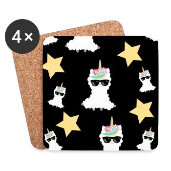 alpaca - Coasters (set of 4) - white - Front