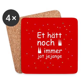 Et hätt immer noch jot jejange. - Untersetzer (4er-Set) - Weiß - Vorne