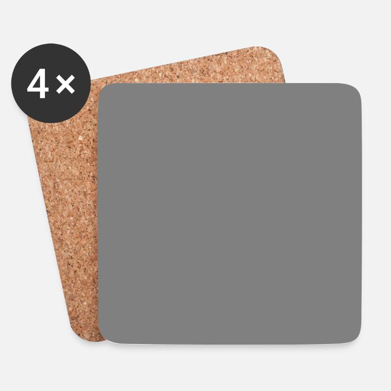 Hintergrund grau personalisierbar - Untersetzer (4er-Set) - Weiß