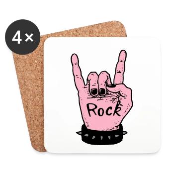 ROCK! - Coasters (set of 4) - white - Front