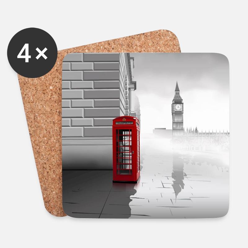 London - Untersetzer (4er-Set) - Weiß