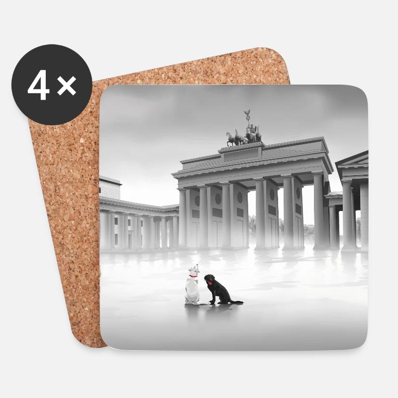 Berlin - Untersetzer (4er-Set) - Weiß