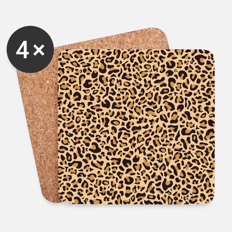 Leopardenmuster | Leopard Print | African Animal - Untersetzer (4er-Set) - Weiß
