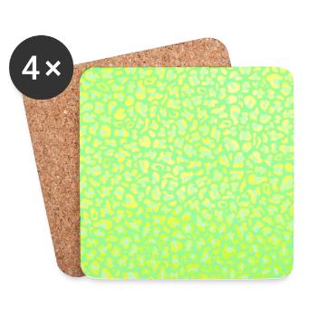 Leopard Pattern | Leopard Print | African Animal - Coasters (set of 4) - white - Front