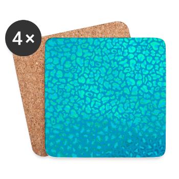 Leopard Pattern | Leopard Print | African Animal - Coasters (set of 4) - white - Front