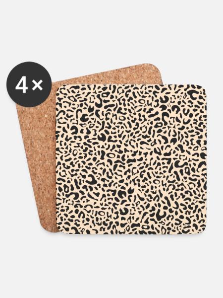 Leopardenmuster | Leopard Print | African Animal - Untersetzer (4er-Set) - Weiß