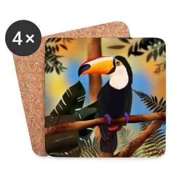 Toucan - Coasters (set of 4) - white - Front