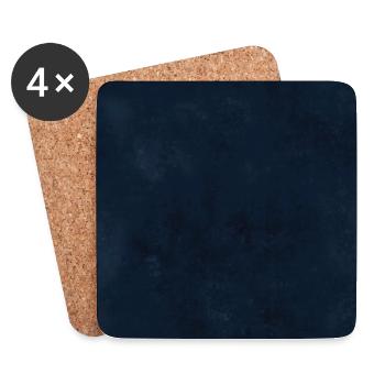 Navy Blue Texture - Coasters (set of 4) - white - Front