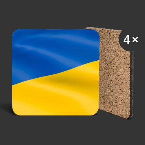 Flaga Ukrainy Flaga narodowa - Podstawki (4 sztuki w zestawie)