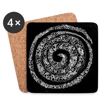 Collection Line Art - Coasters (set of 4) - white - Front