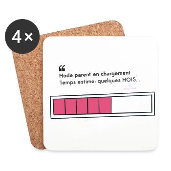 Mode parent - Dessous de verre (lot de 4) - blanc - Devant