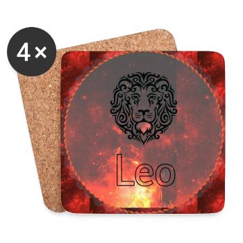 leo - Coasters (set of 4) - white - Front