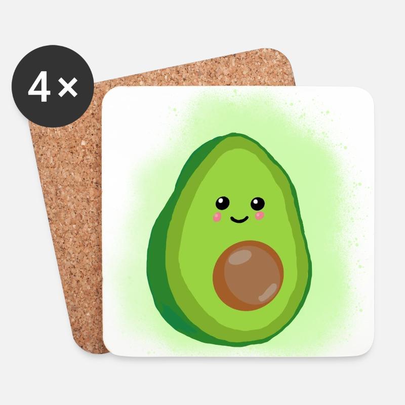 Bravo Avocado - Untersetzer (4er-Set) - Weiß
