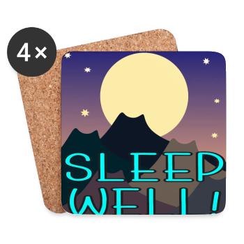SLEEP WELL - CAT MOUNTAINS - HIKING - Coasters (set of 4) - white - Front