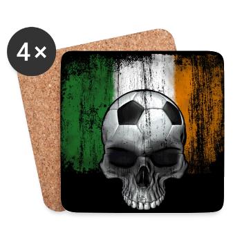 Ireland Football Fan - Coasters (set of 4) - white - Front