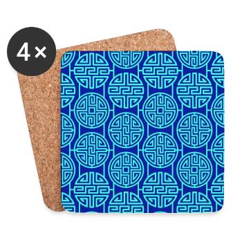 Chinese pattern - Coasters (set of 4) - white - Front