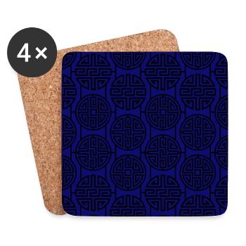 Chinese pattern - Coasters (set of 4) - white - Front