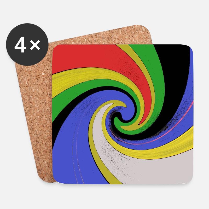 Vortex pop art100 - Coasters (set of 4) - white