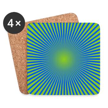 Green Disc - Coasters (set of 4) - white - Front