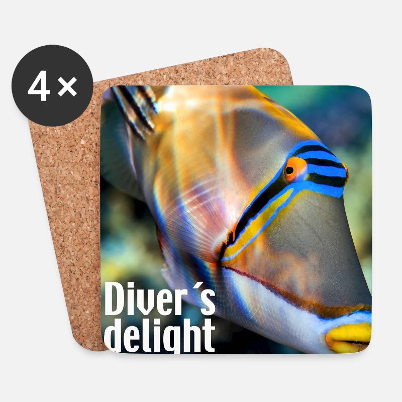 Diver´s delight – die Freude des Tauchers - Untersetzer (4er-Set) - Weiß