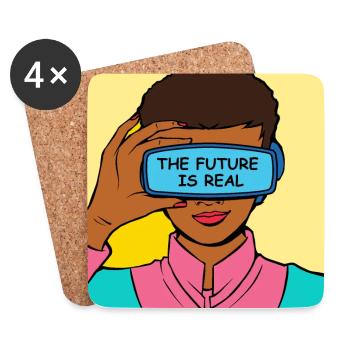 Die Zukunft Ist Real VR Vision - Untersetzer (4er-Set) - Weiß - Vorne