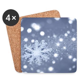Snowflake design - Coasters (set of 4) - white - Front