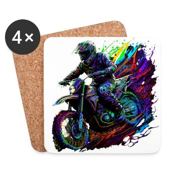Motocross Love - Coasters (set of 4) - white - Front