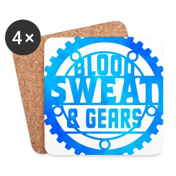 Blood Sweat And Gears Car Mechanic Automobile Love - Untersetzer (4er-Set) - Weiß - Vorne