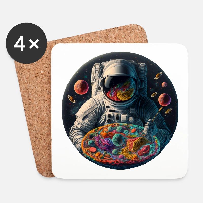 Galaxy Pasta - Untersetzer (4er-Set) - Weiß