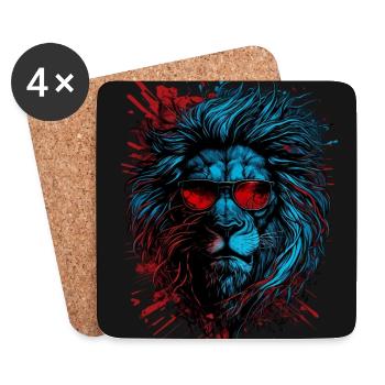 Leo Zodiac Sign - Coasters (set of 4) - white - Front