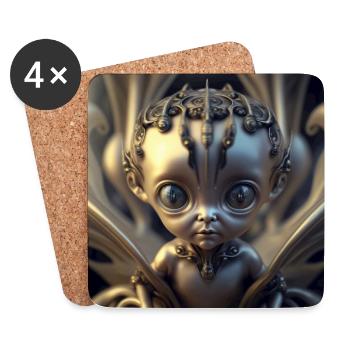 Photo macro creature 13 - Coasters (set of 4) - white - Front