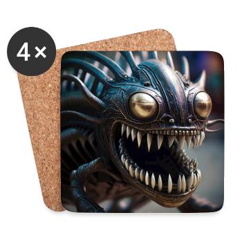Photo macro creature 11 - Coasters (set of 4) - white - Front