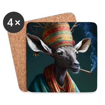 Cannabiche 01 ohne Tippfehler - Untersetzer (4er-Set) - Weiß - Vorne