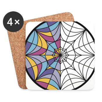 Ophelia Hall Window - Coasters (set of 4) - white - Front