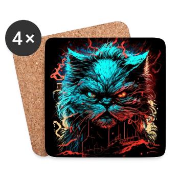 Persian cat - Coasters (set of 4) - white - Front