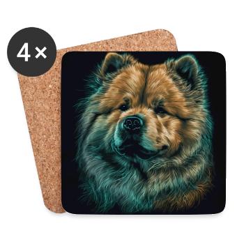 Chow Chow - Untersetzer (4er-Set) - Weiß - Vorne
